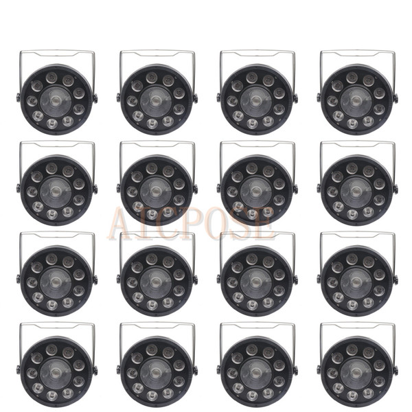 16Pcs/lots LED Flat Par 9x10W+30W RGB Lighting For DMX512 Stage Effect Professional DJ Equipment 9*10w 30W Dance Floor Disco