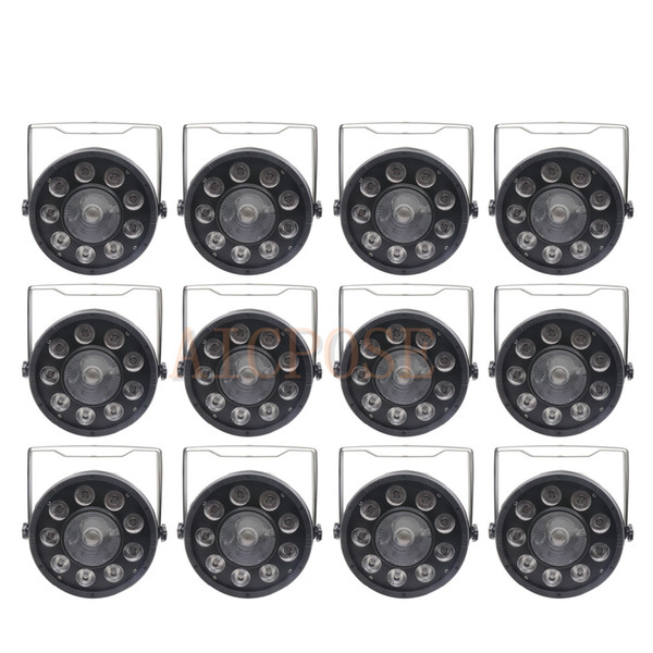 12Pcs/lots LED Flat Par 9x10W+30W RGB Lighting For DMX512 Stage Effect Professional DJ Equipment 9*10w 30W Dance Floor Disco