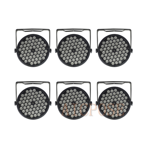 6pcs/lots 54x3W RGB 3in1 Led Par Lights Par LED 54*3w Lights Wall Washer Disco Light With DMX512 Control Effect Stage Light