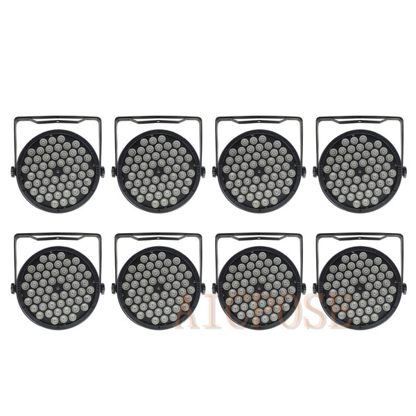 8pcs/lots 54x3W 3 in 1 Led Par Lights Par LED 54*3w RGB 3in1 Wall Washer Disco Light With DMX512 Control Effect Stage Light