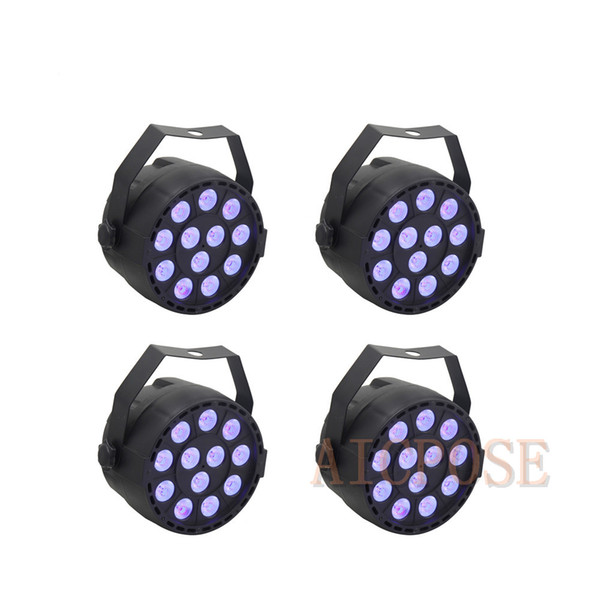 4Pcs/lots Mini LED Par 12x3W UV LED Stage Light 12*3W Par Disco DJ Projector Machine Party Wedding Stage Lighting