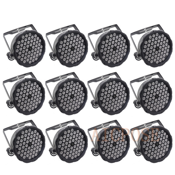 12Pcs/lots 54*3w RGBW Led Par Light 54x3W UV Par LED Wall Wash Disco Light With DMX Control Stage Effect Lighting