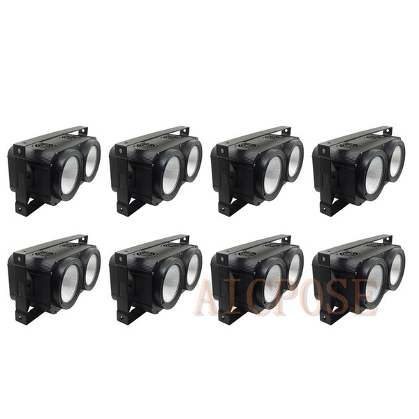 8Pcs/lots 2 Eyes COB 2x100W Audience Light 200w Surface Light For Stage DJ Bar Effect Club Lighting Floodlight strobe effect