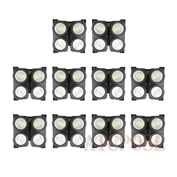 10pcs/lots 4x100W High power Audience light 4 Eyes COB Cool/Warm White LED Wall Wash Light DMX Stage Lighting 400W COB