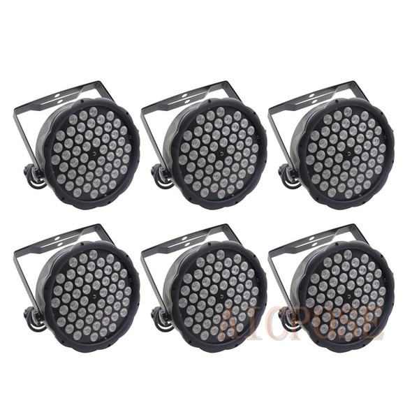 6Pcs/lots 54x3w Led Par Light RGBW Colorful 54*3W Par LED Wall Washer Disco Light With DMX Controll Stage Effect Lighting