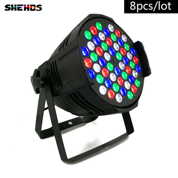 8pcs/lotHot Sale 2017 New LED Par Can 54x3W RGBW Color With 4/8 Channels Double Hanging Brackets Fast Shipping