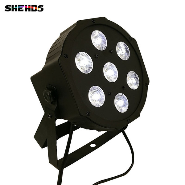 LED Flat Par 7x3W White Color Stage Lighting 5 Channels Business Lights High Power Light with Professional for Party Disco DJ