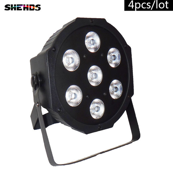 4PCS/LOT Fast Shipping DJ Stage Lightings Disco DJ party KTV LED Light Wash RGB Uplighting LED Flat Par 7x9W RGB Lighting , Stage Lighting