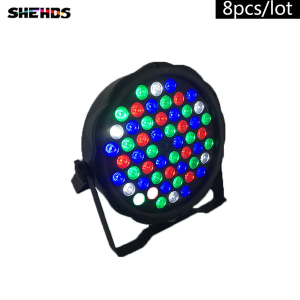 8pcs/lot Fast Shipping LED Flat Par 54x3W Lighting Color Mixing DJ Wash Light Stage Uplighting KTV Disco DJ DMX512