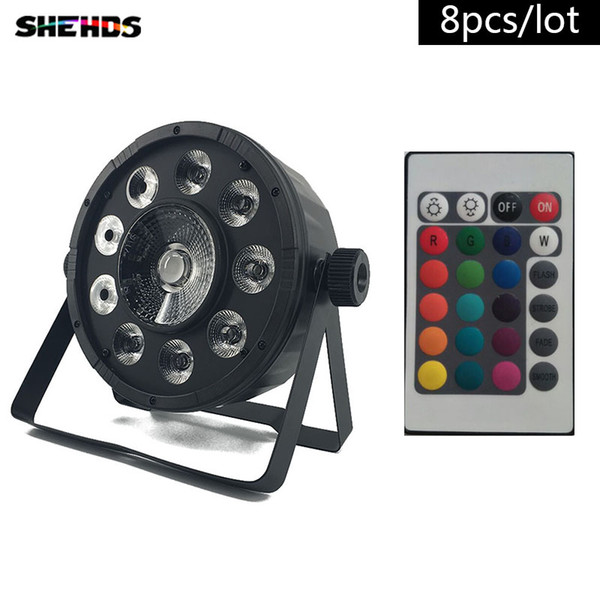 8pcs/lotWireless remote control LED Par 9x10W+30W RGB 3N1 LED Wash Light Stage Uplighting No Noise Remote controlStage Lighting