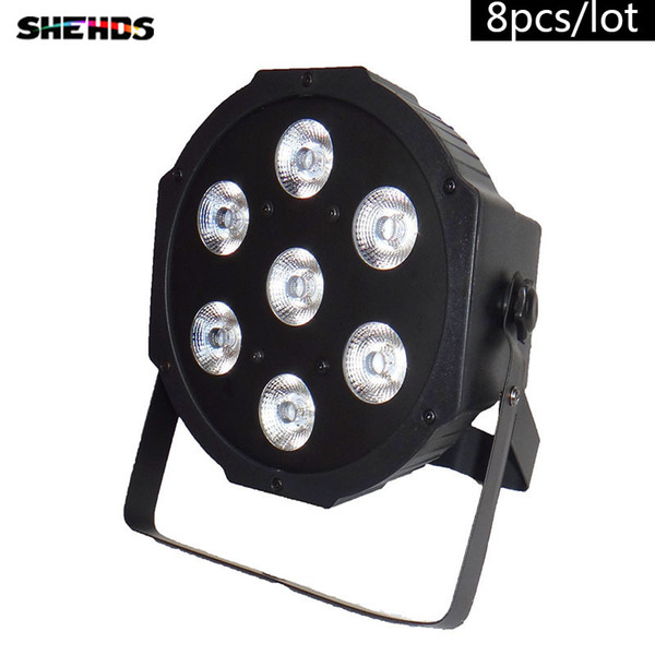 8PCS/LOT Fast Shipping DJ Stage Lightings Disco DJ party KTV LED Light Wash RGB Uplighting LED Flat Par 7x9W RGB Lighting , Stage Lighting