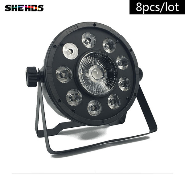 8PCS/LOT Fast Shipping LED Flat Par 9x10WD+30W RGB Lighting for Disco KTV Party RGB 3IN1 LED Light SHEHDS Stage Lighting