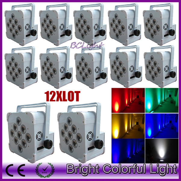 12XLOT best selling new 9*18w Wireless dmx Battery Powered LED Par upLight RGBWA+UV 6in1 Color PAR Can LED DJ Wash Light DJ Lights