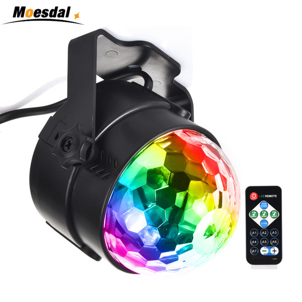 Holiday Lighting 3W Mini RGB Crystal Magic Ball Led Stage Lights DJ KTV Disco Party Lamp IR Remote Control Christmas Projector