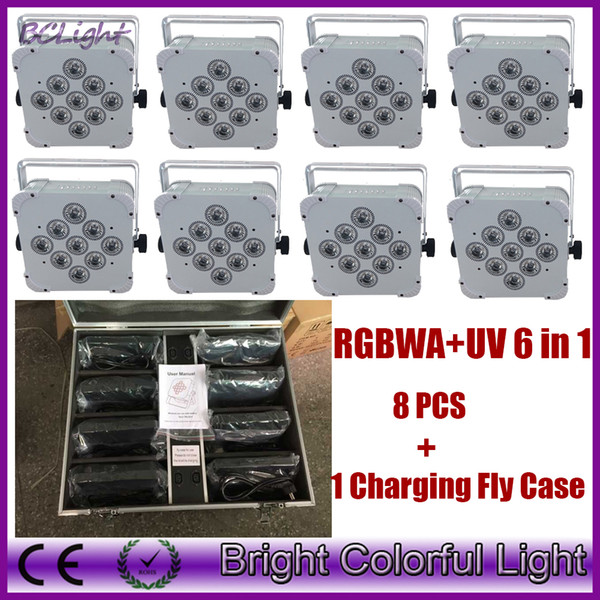 8X Lot charging road case High quality battery wireless dmx led par can for wedding DJ KTV Party Event decor led Uplight