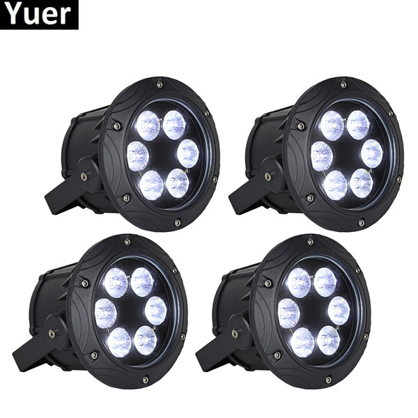 Portable New 8pcs/lot 6x10W RGBW 4in1 Waterproof LED Par Lights DMX512 LED Flat DJ Equipment Controller Discos KTV Light