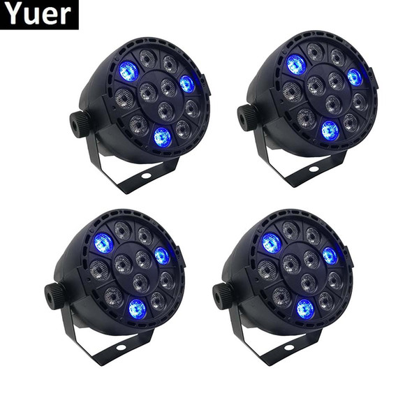 8Pcs/Lot High quality 12 Led Par Stage Light LED RGBW 6 DMX Colour Wide use for Club Dj Disco show Home party