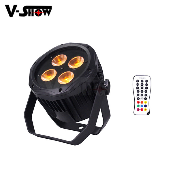 Christmas Wedding Lighting decorate 4x18W Battery wireless RGBWA+UV 6in1 LED uplight DMX remote control led par for Hotel Wedding decor