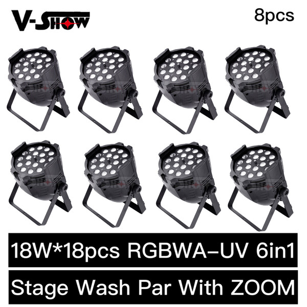 Hot sale 18W*18 LED RGBWA-UV Stage Wash PAR Stage Light With Zoom effect Wash light DMX Par Can w/zoom