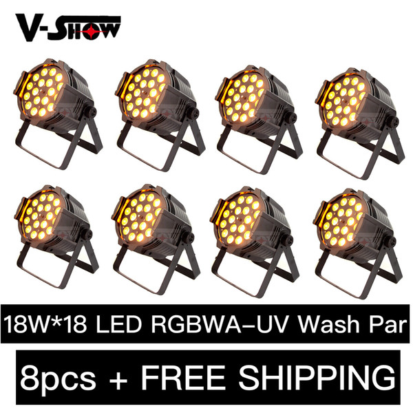 Zoom Effect RGBWA-UV Stage Wash PAR Stage Light With Zoom 18W*18 LED Wash light DMX Par Can w/zoom