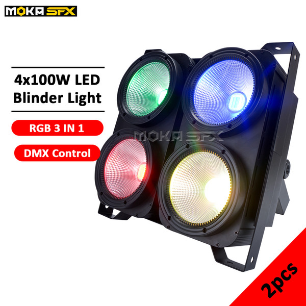 New Product 2pcs/lot 4*100w audience par light colorful RGB LED blinder light professional stage lighting blinders