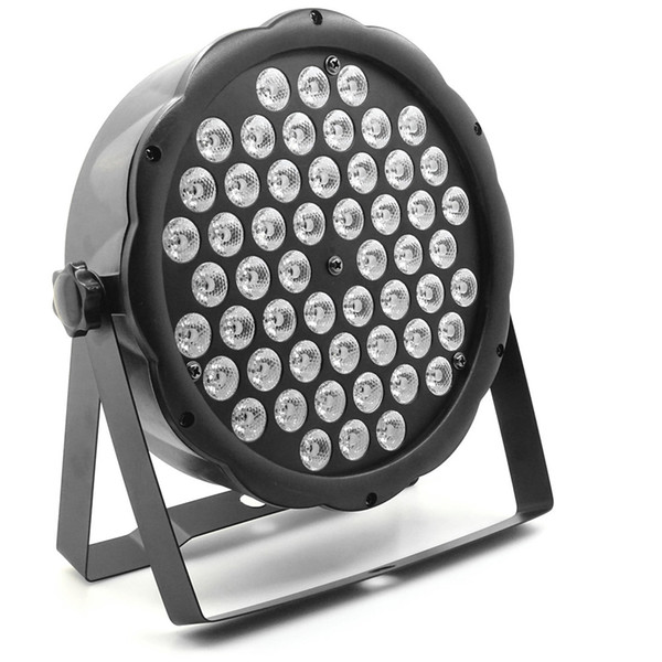 Free Shipping Indoor Flat DMX Stage 54X3W RGBW LED Par Light Christmas Holiday Color Change Par can Wash Lighting