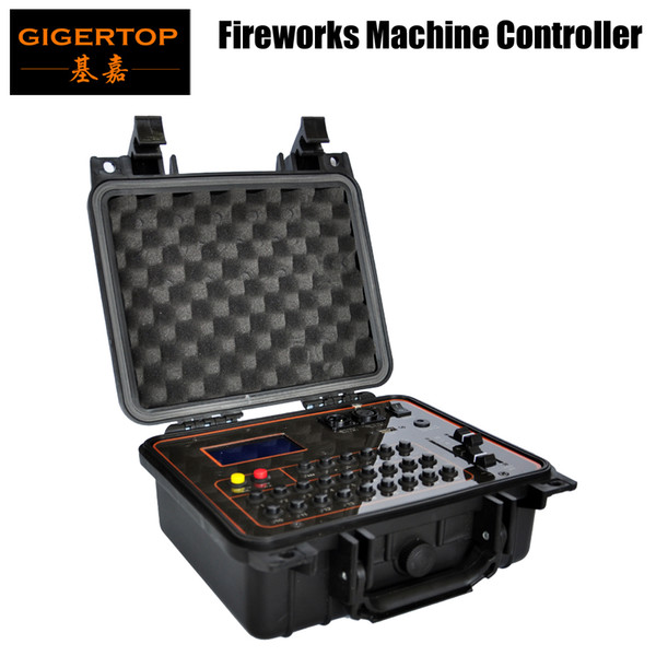 Gigertop TP-D29 Professional Fireworks Machine Controller Rechargable Li-Battery 1000MHA Support DMX / Wireless Control USB Led