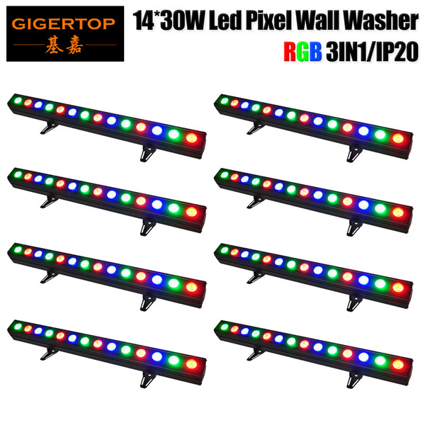 Discount Price 8 Pack 14x30W 3IN1 RGB COB Led Wall Wash Lighting Led Individual Control DMX/Manual/Sound/Auto Operation IP20