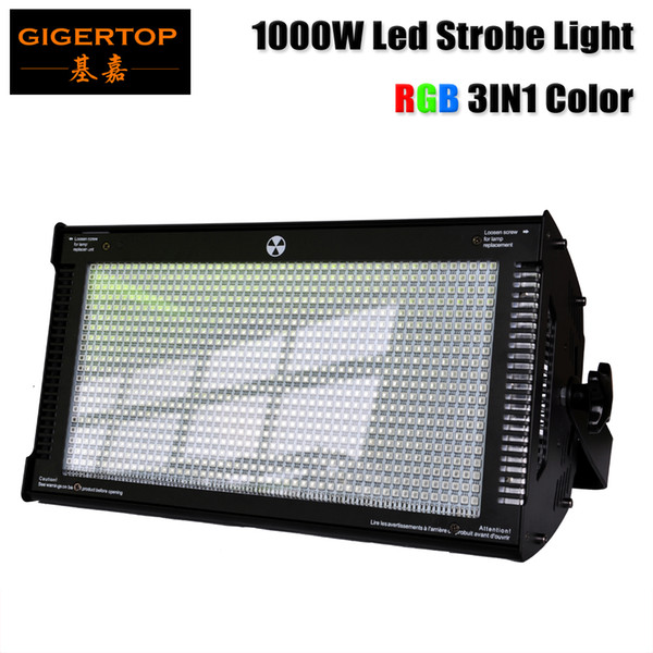 1000W RGB Stage Led Strobe Light Tri color mixing High Power Club Flash Light DMX512 Control 3pin/5pin Socket