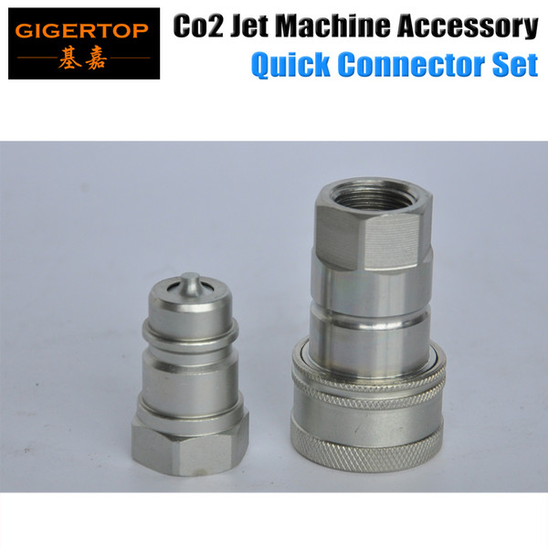 Co2 Jet Machine Quick Connector Silver Color Male Female Aluminum Head Cheap Price Co2 Jet Accessory Spare Parts TIPTOP Stage Lights