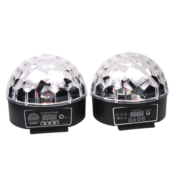 Stylish 20W DMX Voice Activated RGB LED Crystal Magic Ball Laser Effect Light For Disco DJ Party Bar KTV Christmas Show 6 Mix Colors