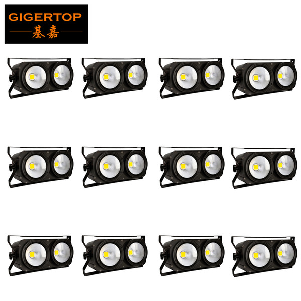 TIPTOP 12 Units LED COB 2eyes 2x100W Blinder Lighting DMX Stage Lighting Effect Led Audience Light for Stage