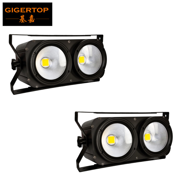 2 units 2 Eyes LED Audience Light 2*100W Blinder Light Cold white/Warm white 2in1 COB Leds Optional control individually