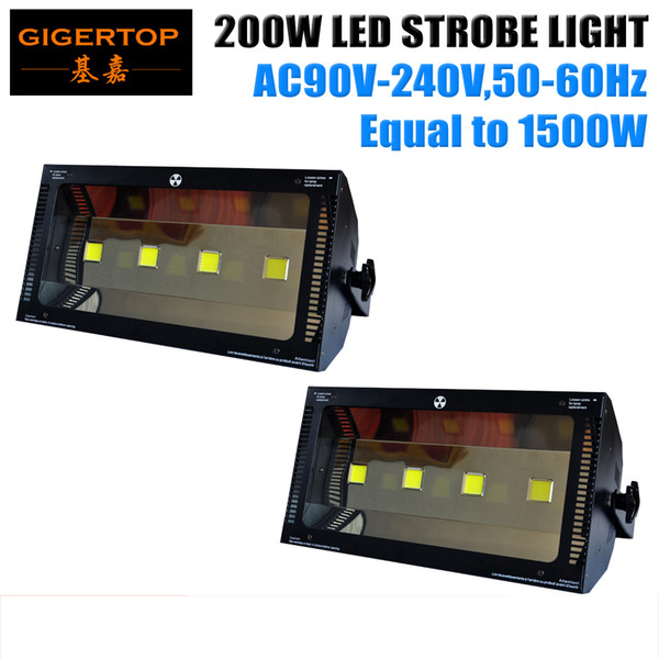 Freeshipping 2XLOT 200W Led Strobe Stage Light White Color Mini Led Room Strobe Light 4 LED SMD 50W Stage Effect Light 90V-240V TP-S200