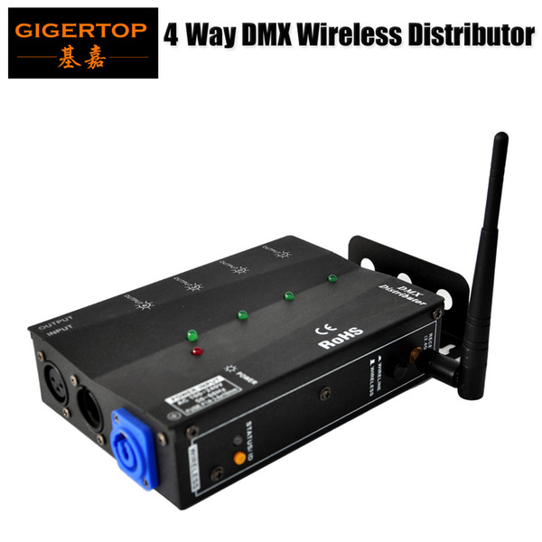 Multiple Installation Methods 4DMX Distributor with 2.4G Wireless DMX High Voltage Protection Independent Input& Output Signal