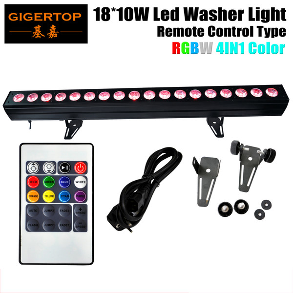 TIPTOP Long Lifespan Aluminum Housing Indoor Wireless Led Wall Washer RGBW 18X10W TaIwan Tyanshine leds//Epistar led chip/Wireless Control