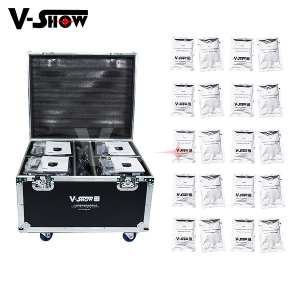 4pcs With Flightcase And 20 Bags Powder Cold Spark Firework Machine For Stage Effects Dmx And Remote Smokeless Fountain Firework For Wedding