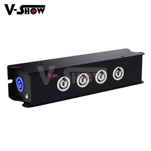 4 Port Powercon Power Box Powercon Splitter Box Stage Cable Lead Power powerCON TRUE1 Splitter Strip 1x4 with Pass Through for Stage light