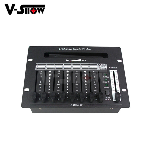 Free Shipping 24CH Wireless DMX Controller chargeable lithium battery for instant Dj stage light or LED Moving head controller