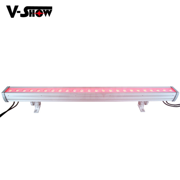 Free shipping outdoor waterproof led bar light 24pcs 10w rgbw 4in1 wall washer dmx stage light