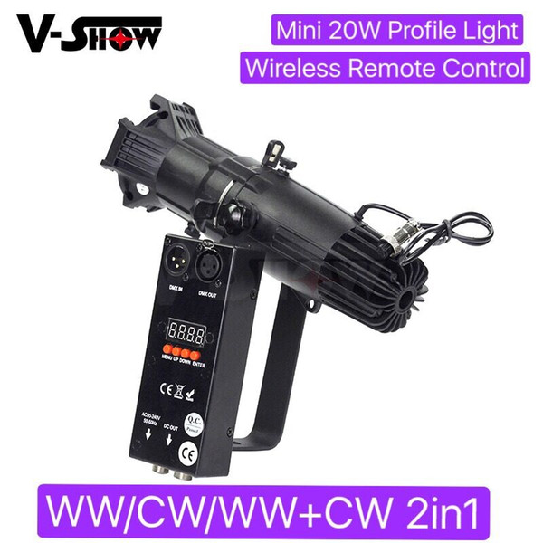 Mini 20W Led studio profile spot light WW/CW/WW+CW 2in1 profile spot light for Theater Tv Studio