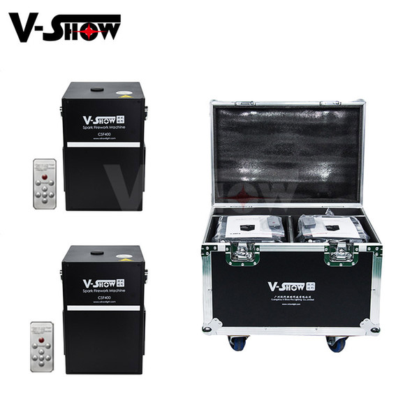 2pcs Spark Machine With Flightcase 400w Cold Spark Fountain Firework Machine Dmx And Remote Control For Wedding Events