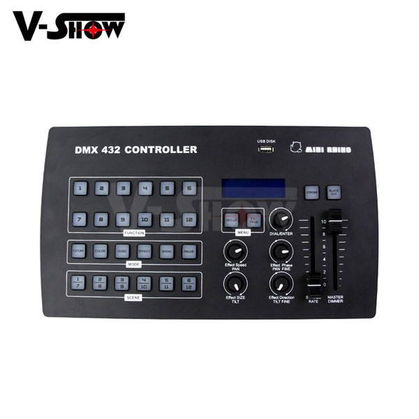 Cheap price High Quality DMX Controller 432 channels control up to 12 individual fixtures including USB disk for stage lighting console