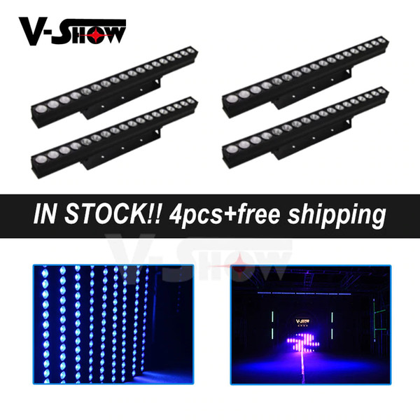 4pcs 18x10W RGBW 4in1 Wall Washer Dj light Individual Control COB Led Bar Light For Stage Landscape Lighting