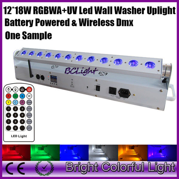 2016 best selling Long led wall washer 12 18Watt battery powered & wireless dmx led wash uplights with IR control for Event