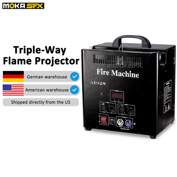 Stage Triple Way Flame Projector dmx fire machine outdoor dj flame machine 5 dmx channels high quality valve lcd display