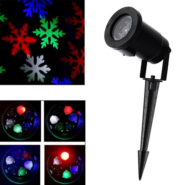 New Waterproof Moving Snow Laser Projector Lamps Snowflake LED Stage Light For Christmas Party Landscape Light Garden Lamp Outdoor