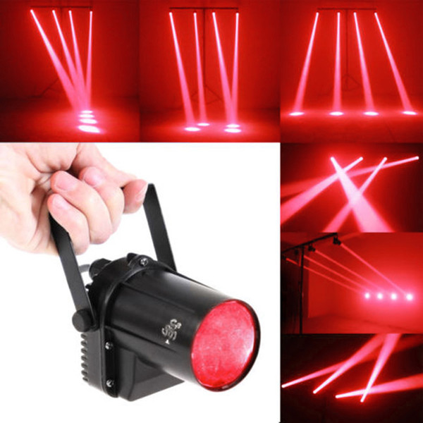 5W Red LED Beam Spotlight Ball DJ Bar Rotating Stage Light Pinspot Lamp with Stand and Adjustable Angle LEG_91O