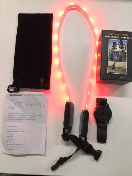 led warning light belt for outdoor sports bike /running