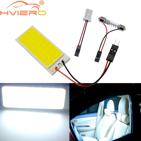 2X White T10 Cob 36Led Car Led w5w C5W 194 Panel Lamps Auto Door Bulb Reading Lamp Backup Bulb Dome Festoon Light BA9S